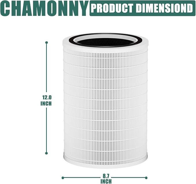 12010 Filter Replacement, Compatible with Clorox Large Room Air Purifier 11010 & 11011, 1,500 Sq. Ft. Capacity (12010 Filter)