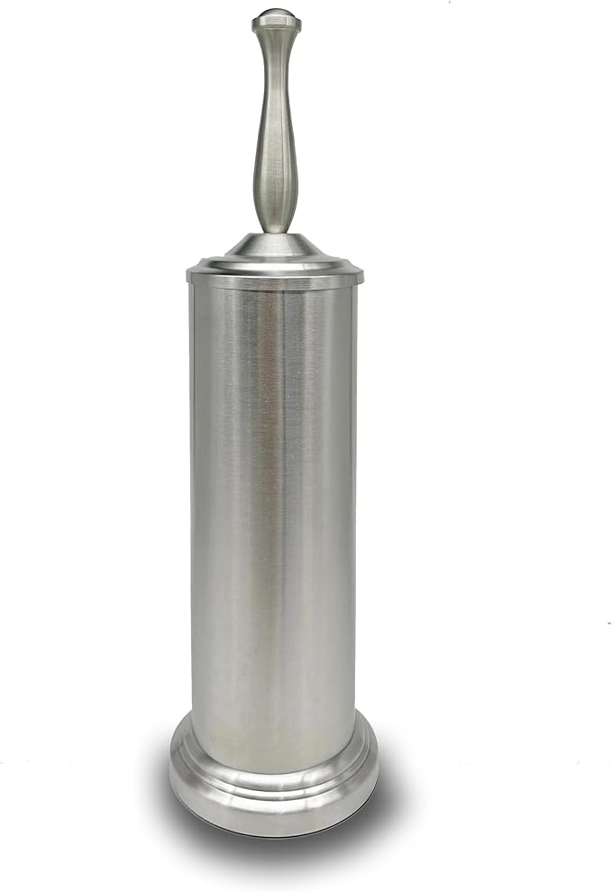 Brushed Nickel Toilet Bowl Brush with Holder, Durable Bathroom Cleaning Tool, Modern Design for Easy Toilet Maintenance, Bathroom Cleaner Brush for Efficient Cleaning and Hygiene