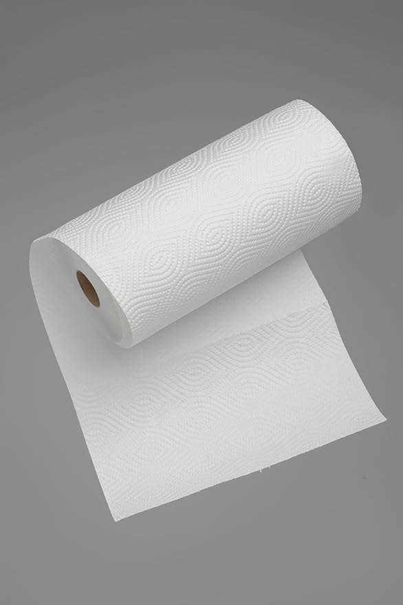 6 Rolls of Bamboo Paper Towels - 3-Ply Sheets Made From Tree-Free, ECF Paper - Zero Plastic Packaging, No Forever Chemicals