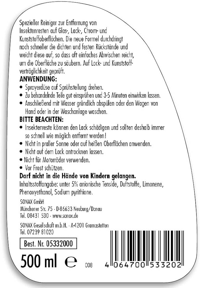 SONAX 05332000 Insect Remover