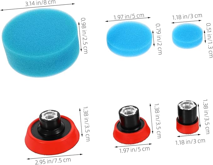 1set Paint Buffing Kit Self-Adhesive Polishing Pads and Wheels Versatile Drill Buffer Attachment for Waxing and Scratch Repair Cars and Boats