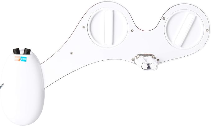 Brondell Bidet Left Hand Bidet Attachment SouthSpa Dual Temperature and Dual Nozzle - control panel on left side - Dual Temperature for warm water wash with Dual Positionable Nozzles, LH-22