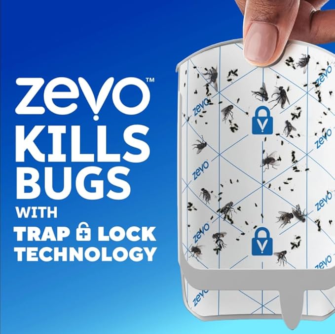 Zevo Flying Insect Trap Official Refill Cartridges - Fits Both Zevo Trap & MAX Indoor Fly Trap - to Catch Gnats, House & Fruit Flies (3 Official Refill Cartridges)