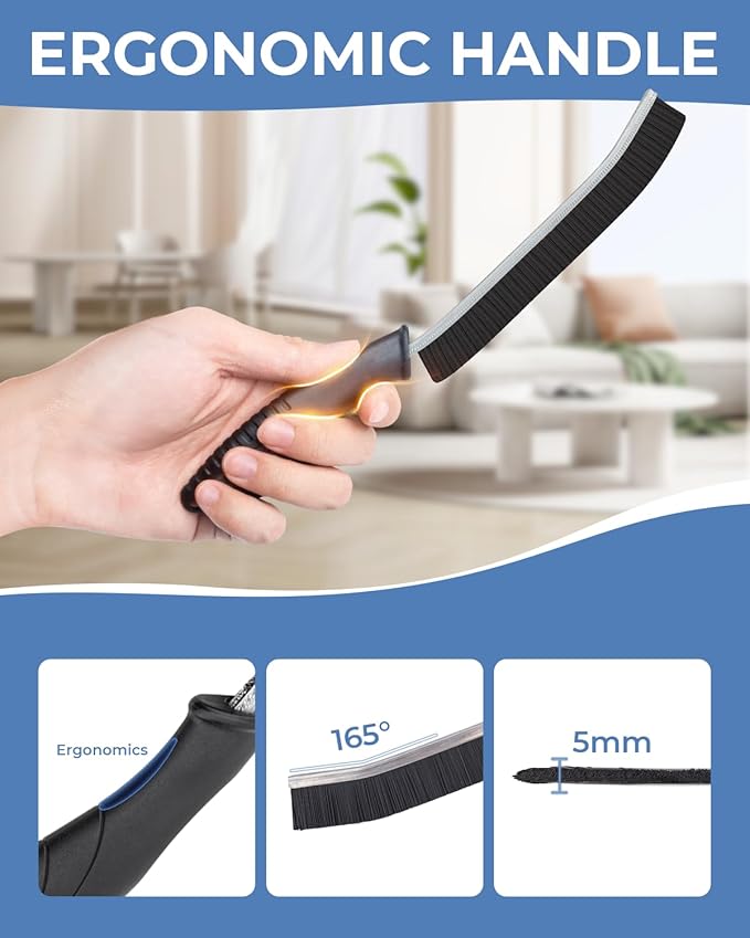Electric Spin Scrubber and Crevice Cleaning Brushes Kit - Cordless Power Scrubber with 9 Brush Heads, 3 Speeds, Extension Handle & Tight Space Scrubber for Shower, Bathtub, Tile, Kitchen, Window Track