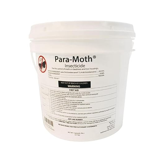 Mann Lake para-Moth, Bee Super Wax Moth Treatment, Protection for Your Bee Equipment, Preserve Hive Quality, Maximize Seasonal Productivity, 5 Lb Pail