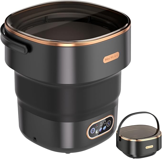 20L Mini Portable Washing Machine,Foldable Portable Washer Mini Lavadora Portatil for Apartment,RV,Camping,Travel – Wash Baby Clothes, Underwear,Bra Separately to Keep Clean and Healthy