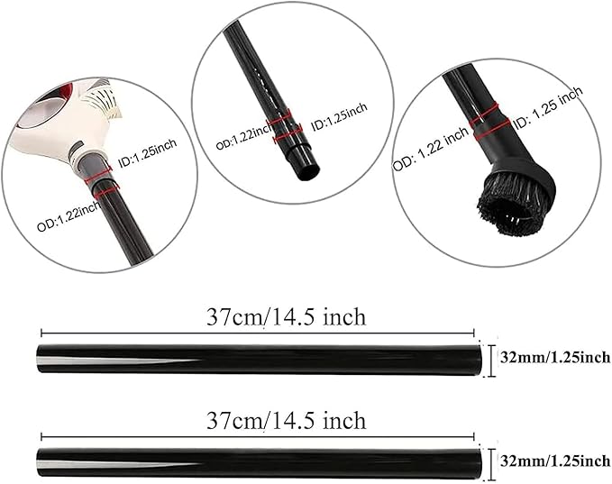 14 Pcs Universal Vacuum Attachments for Shop Vac Accessories, 1 1/4" to 2 1/2" Hose Adapter, 1" to 1 7/8" Vacuum Cleaning Kit Vacuum Extension Wands Accessories