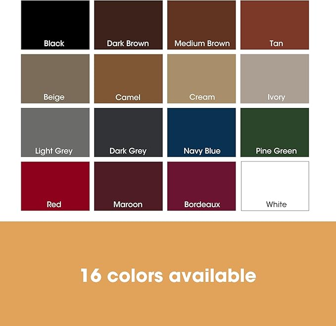 Furniture Clinic Leather Repair Paint | 2-in-1 Seal and Color | Use on Scratches, Tears, and Holes in Car Seats, Furniture | Quick and Easy Leather Repair Kit for Furniture (Tan, 250ml / 8.5oz)