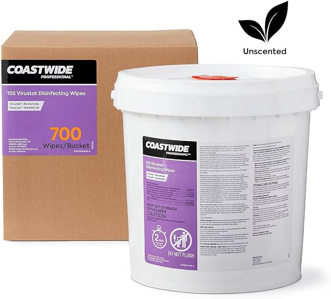 Coastwide Professional Disinfecting Wipes, 700 Wipes/Container, 700/Pack