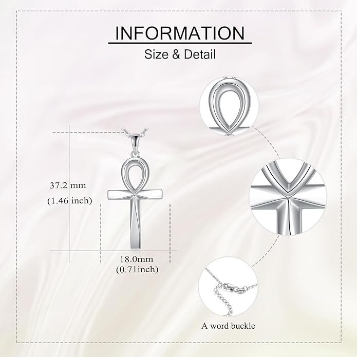 ONEFINITY Religious Cross Pendant Necklace Sterling Silver Origami Cross Pendant Gifts for Women Men Jewelry