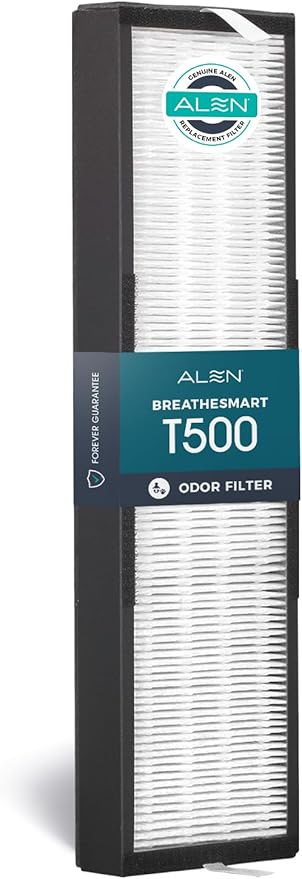 Alen Air Filter TF60-MP-Odor Replacement HEPA Filter for T500 Air Purifier - Captures Allergens, Dust, & Mold + Pet Dander & Odors (1 Filter)
