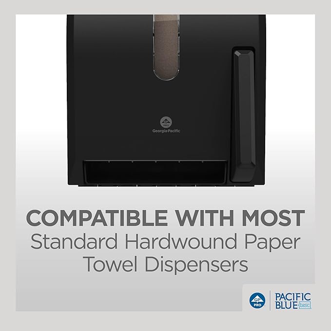 Georgia-Pacific Pacific Blue Basic Recycled Paper Towel Roll (Previously Branded Envision) by GP PRO (Georgia-Pacific), Brown, 26401, 350 Feet Per Roll, 12 Rolls Per Case