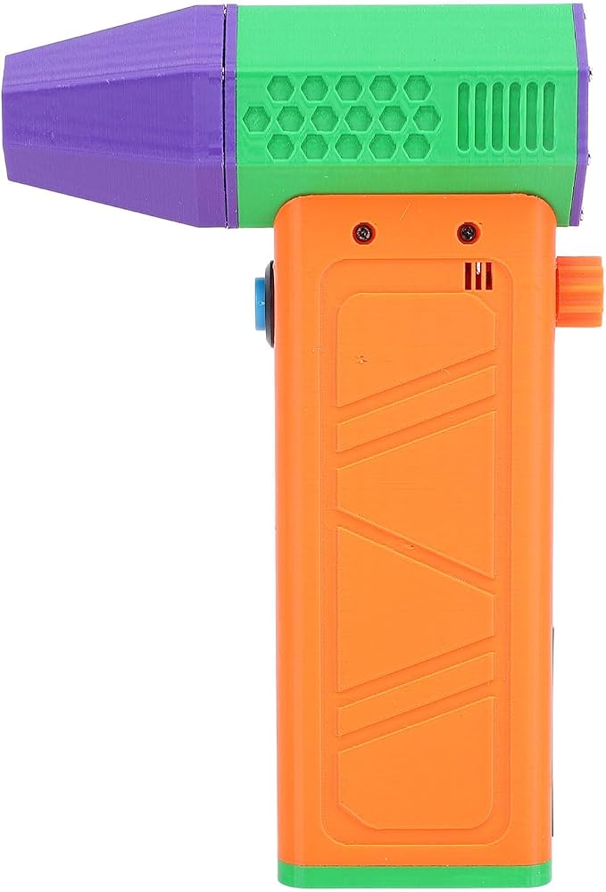Electric Air Atomizer High Speed PETG Hand Turbo Fan 140000RPM Professional Outdoor Car (Orange+Green)