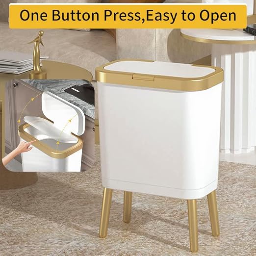 Procade Motion Sensor Trash Can with Lid, 3 Gallon Electric Bathroom Garbage can, Small White Wastebasket Touchless Trash Bin,Automatic Mini Trashcan for Bedroom,Toilet, Office, rv, Living Room