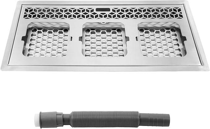 Embedded Stainless Steel Drip Tray,for Home Kitchen Hotel Cafe Restaurant,for Glass Drainer and Brewing Station Perfect for Beverage Shops (28.54x14.17 Inch-Silver)