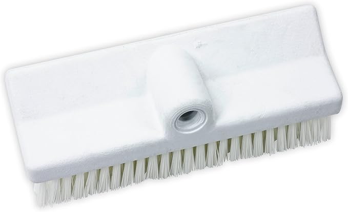 SPARTA 40423EC02 Plastic Floor Scrub Brush, Wall Brush, Equipment Brush With Nonabsorbent Bristles For Industrial Kitchens, Hospitals, Commercial Cleaning, 10 Inches, White
