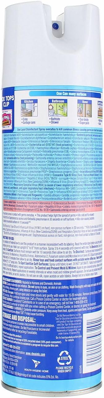 Lysol Disinfectant Spray, Crisp Linen, 19 oz(Pack of 7)