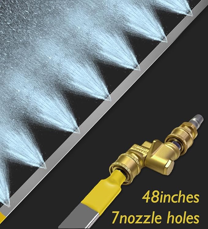 120cm/48in Radiator Cleaning Wand - Over 4500PSI Portable Pressure Washer Tool for Car Radiator Flush Kit with Adapter,Deep Clean Accessories (120cm/48in Cleaning Wand with Adapter)