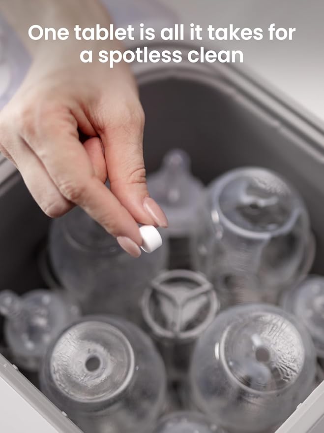GROWNSY 2PCS HEPA Filters Detergent Washing Tablets 40PCS