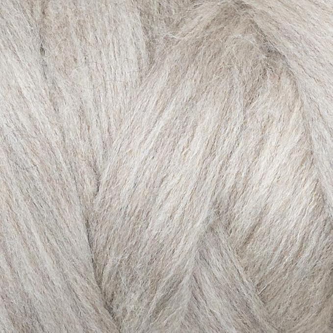 Natural 1lb Wool Bulk roving,. Best Wool for Spinning, arm Knitting, Needle Felting, Chunky Blankets Spinning Thick Yarn Tapestry. Natural, un-Dyed. (Sand Gray, 1 lb)