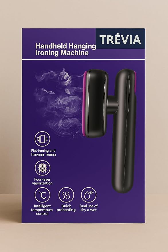 Portable Travel Steamer – Ultra-Light, Fast Heat-Up Wrinkle Remover for Clothes, Mini & Compact, 100–120V, Travel & Home, Large Heat Panel