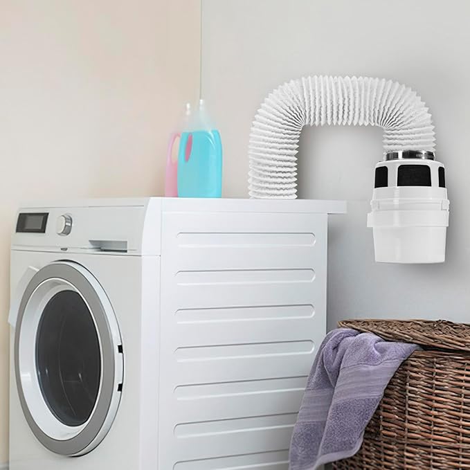 Upgraded Version - VIWINVELA 3 IN 1 Indoor Dryer Vent Kit with White Hose - Dryer Lint Catcher Water Filter Bucket Electric Dryer & VIWINVELA 10 Pack Dryer Filter Replacement