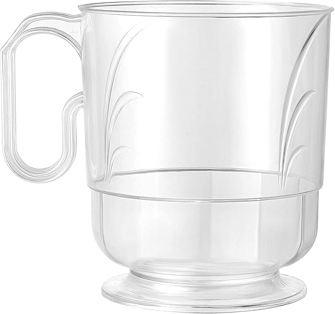 Lillian Signature Collection 40 Count Elegance Coffee Mug, 8-Ounce, Clear