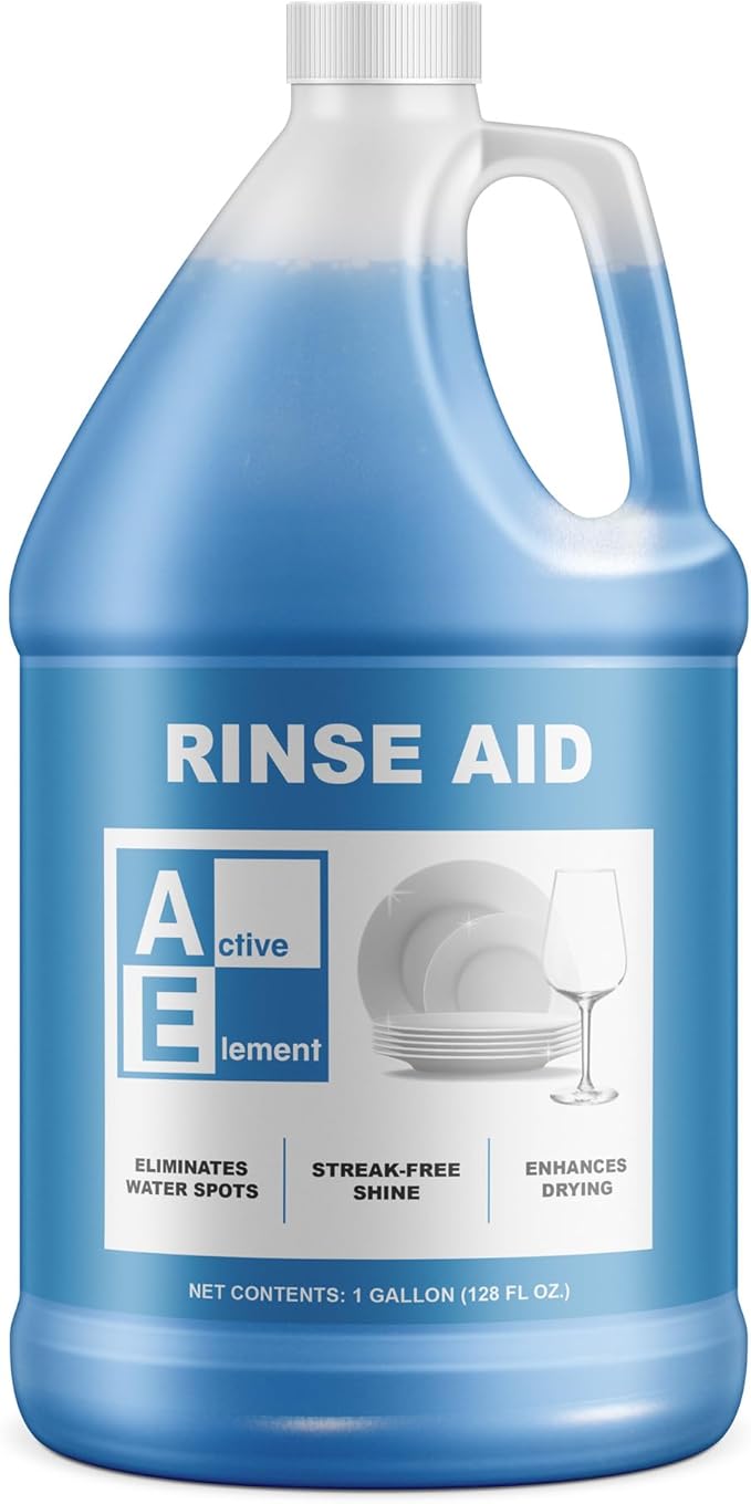 Dishwasher Rinse Aid - 2 Gallon - Extra Strength – Eliminates Water Spots - Streak Free Shine - Enhances Drying - Dishwasher Rinse Aid Liquid