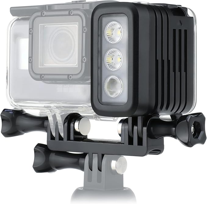 SOONSUN Rechargeable Diving Light - 450 Lumens High Power LED Video Light, Waterproof 164ft, Dimmable Underwater Fill Light for GoPro Hero 13/12/11/10/9/8/7/6/5/4/3+/3, DJI Osmo Action 4 5 Pro Camera