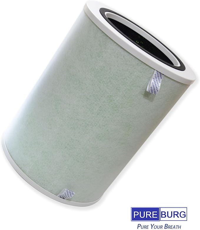 PUREBURG Replacement Filter Compatible with Happi KJ500 Our Happi Air Purifier, True HEPA and Activated Carbon, Multi-Layer Filtration, Pack of 1