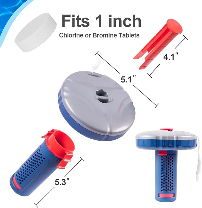 POOLAZA Pool Cleaning Kit Above Ground & Inground Pools, Include Sturdy Pool Brush Head, Ultra Fine Mesh Pool Skimmer Net, 57.5'' Thickened Aluminum Pool Pole & Durable Pool Floater