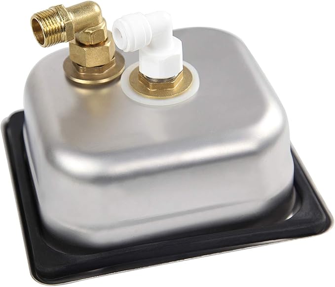 YBB Pitcher Glass Rinser, Cup Bottle Cleaning Washer 304 Stainless Steel Home Cafe Bar Sink Rinser for Coffee Milk Juice Wine Beer Tea (Silver162)