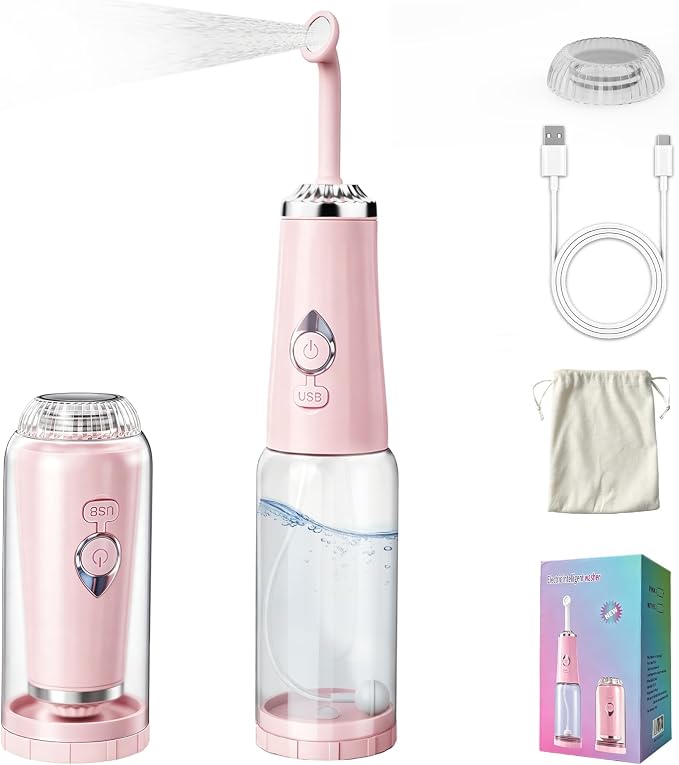 Portable Bidet for Travel - Rechargeable Handheld Electric Bidet | Adjustable Interchangeable Nozzle, 4 Spray Modes & IPX7 Waterproof, Perfect for Home Travel Postpartum Personal Hygiene