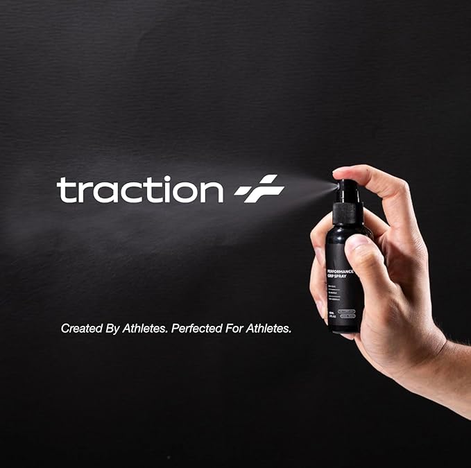 Traction+ Premium Shoe Grip Spray – Trusted by Collegiate & Pro Athletes | Restores Squeaky Court Traction | Natural, Odorless Anti-Slip Spray for Basketball, Volleyball & Pickleball