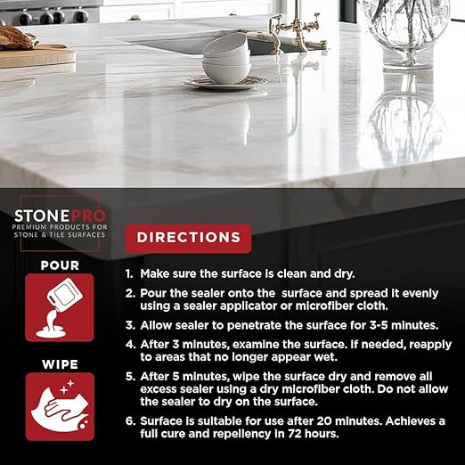 StonePro Pro Sealer Pint - Impregnating Sealer for Marble & Tile