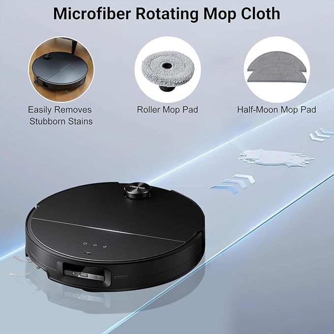 Replacement Kit for Roborock Saros 10 Robot Vacuum/G30 4 Main Brushes, 1 Base Station Brush, 4 Filters, D-Shaped & Round Mop Pads, 6 Side Brushes, 6 Dust Bags,1 Cleaning Brush