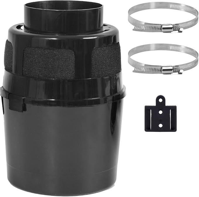 Indoor Dryer Vent Kit Bucket Lint Trap Dryer Vent (Black Dryer Vent Box - No Duct Included)