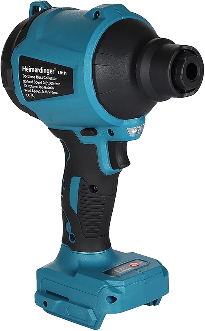 Heimerdinger High Volume Compressed Air Duster with 4.0Ah Battery and Charger Set, 3 in 1 Cordless Compressed Air Blower & Vacuum，Reusable Replacement for Canned Air