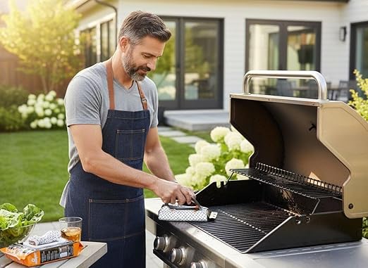 Proud Grill Q-Swiper BBQ Grill Cleaning Bundle – Grill Brush with Scraper + Heavy-Duty Grill Cleaning Wipes, Bristle-Free & Wire-Free Grease Removal Kit