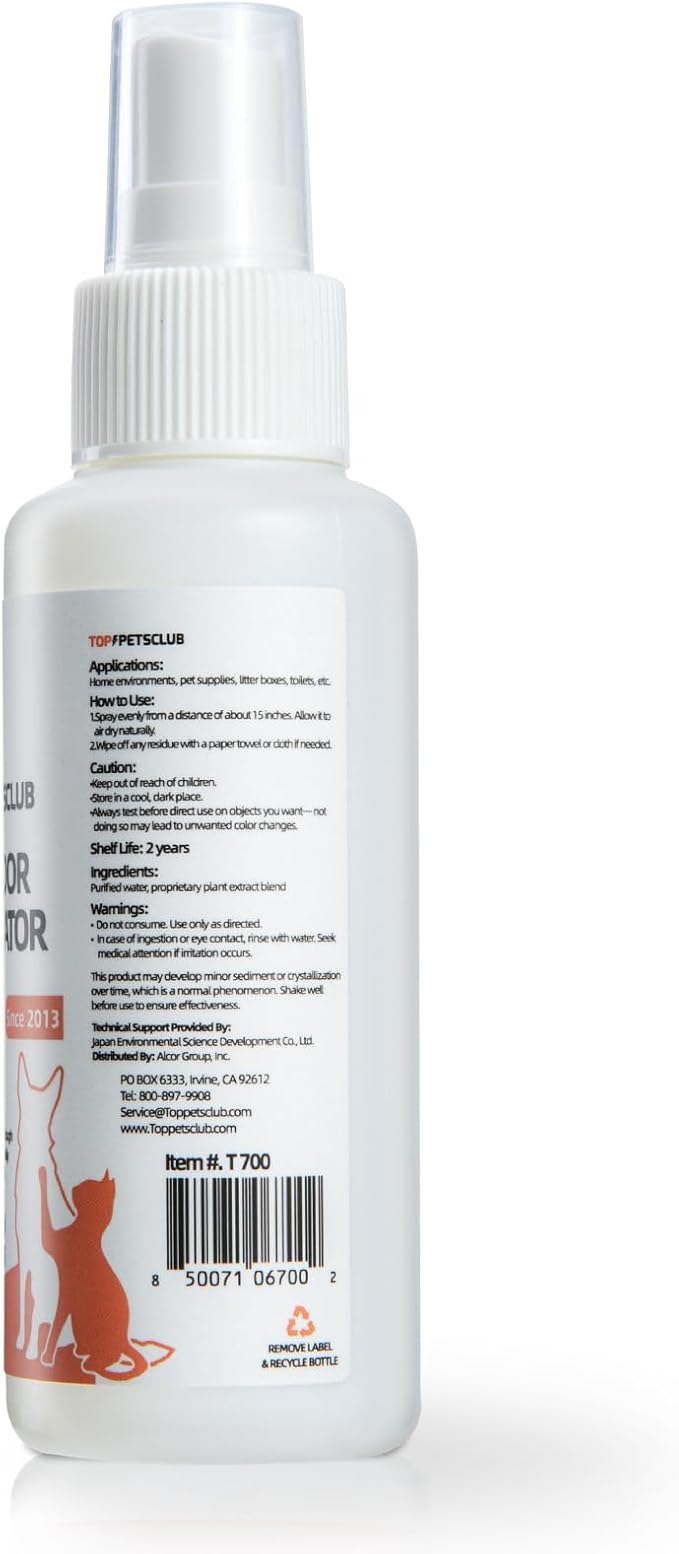 Pet Odor Eliminator for Home and Strong Smells, Plant Based Formula Dog & Cat Urine Odor Eliminator Spray,Pet Stain and Odor Remover for Carpet -3.5 OZ Odorless
