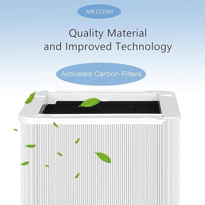 211+ Auto Replacement Filter Compatible with Blueair Blue Pure 211+ Auto Air Cleaner Purifier, Foldable Particle and Activated Carbon Replacement Filter, 3 Pack