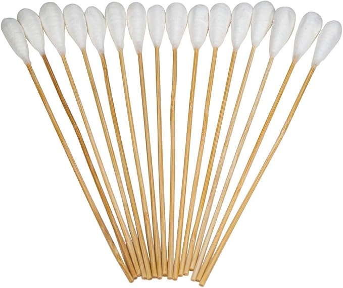 Tipton Power Swabs .22 Caliber - 250 Count with Cotton Construction and Bamboo Handle for Mess-Free Firearm Cleaning