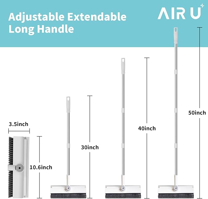 AIR U+ Floor Scrub Brush and Grout Brush with Long Handle