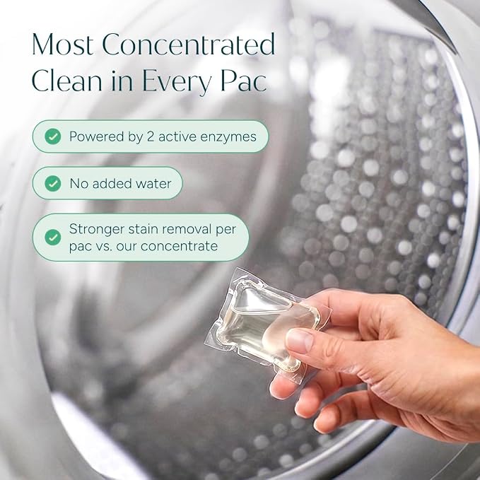 Puracy Laundry Detergent Pods with 2 Bio-Powered Enzymes, Free and Clear for Sensitive Skin, Non Toxic Richly Concentrated Washing Detergent Pods, 32 Ct (Pack of 3)