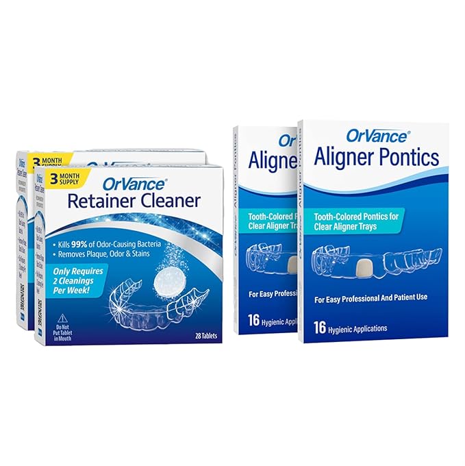 OrVance Retainer Cleaner Tablets (56 Count) & OrVance Pontics (32 Count)