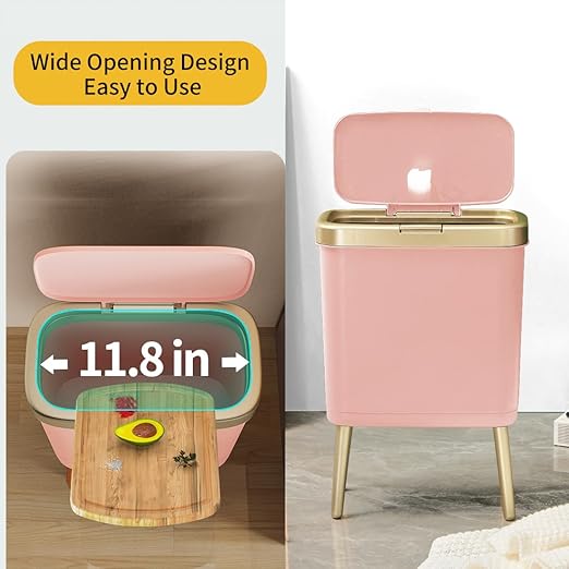 Procade Motion Sensor Trash Can with Lid, 3 Gallon Electric Bathroom Garbage can, Small White Wastebasket Touchless Trash Bin,Automatic Mini Trashcan for Bedroom,Toilet, Office, rv, Livi