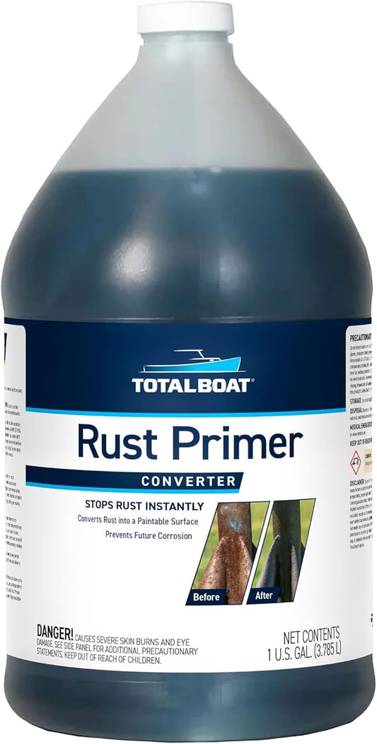 TotalBoat Rust Primer Converter | Metal Treatment Stops Rust For Professional Repairs - Gallon
