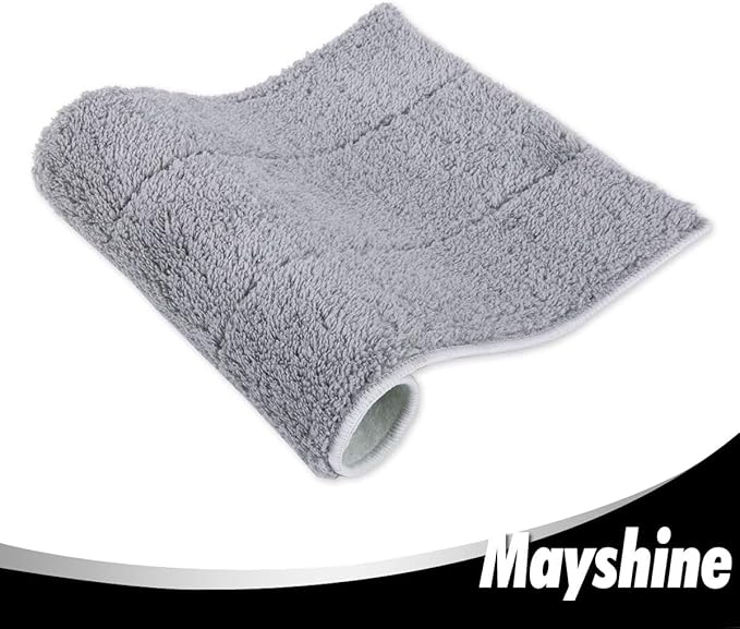 MAYSHINE 12 Pack Microfiber Head Flip Mop Refill Washable Pads Cleaning Replacement for Wet Mop and Dry Dust Mop, Machine Washable, 15.4 X 8.8 Inches, All Surface Cleaning