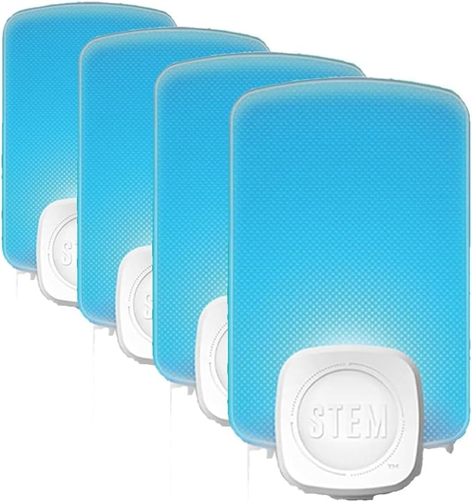 STEM Flying Insect Trap - Indoor Fruit Fly & Gnat Catcher for Home,Kitchen & Any Room,Attracts-& Traps Bugs,Soft Blue UV Light - Includes 1 Plug-in Device-& 1 Cartridge,(Pack of 4)
