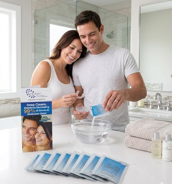 Oral Guard Dental Appliance Cleaner and Disinfectant for All Night Guards, Retainers and Dentures. 3 Month Supply